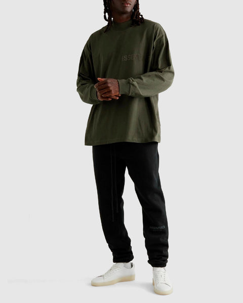 Camiseta Essentials Flocked Long Sleeve "Gray" - Imagem 2