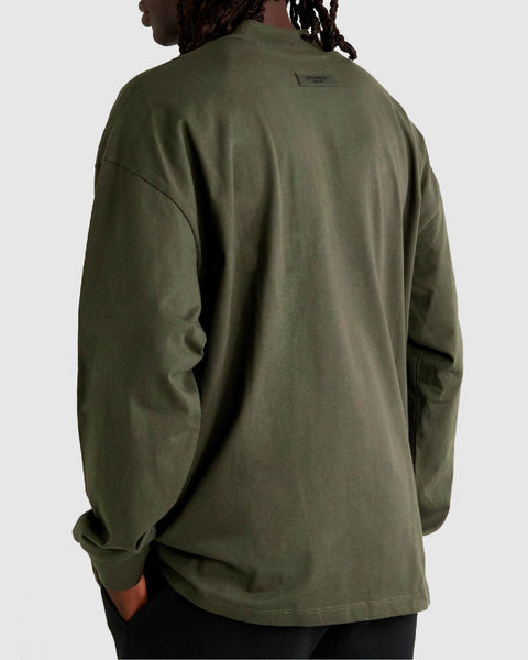 Camiseta Essentials Flocked Long Sleeve "Gray" - Imagem 3